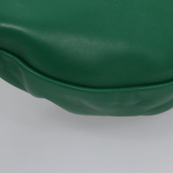 BOTTEGA VENETA Chain Shoulder Bag Leather Green Auth EC599V