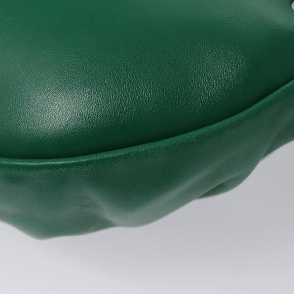 BOTTEGA VENETA Chain Shoulder Bag Leather Green Auth EC599V