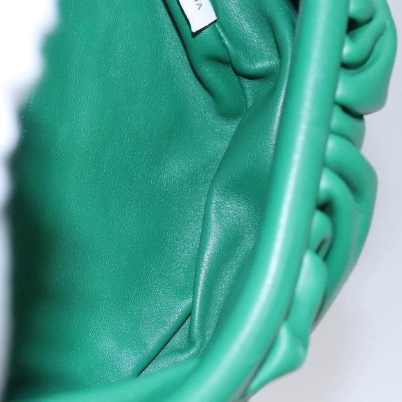 BOTTEGA VENETA Chain Shoulder Bag Leather Green Auth EC599V