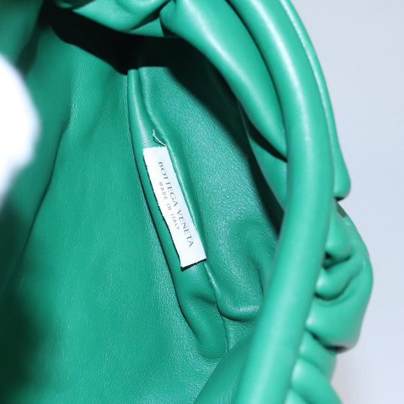 BOTTEGA VENETA Chain Shoulder Bag Leather Green Auth EC599V