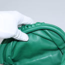 BOTTEGA VENETA Ketten-Schultertasche Leder Grün Auth EC599V-11