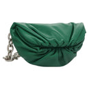 BOTTEGA VENETA Chain Shoulder Bag Leather Green Auth EC599V-1
