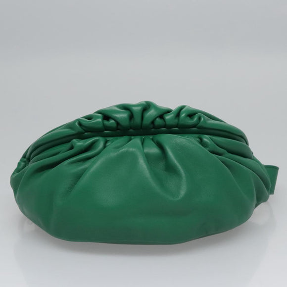 BOTTEGA VENETA Chain Shoulder Bag Leather Green Auth EC599V