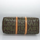 LOUIS VUITTON Monogram graffiti Keepall 50 Boston Bag Khaki M92196 Auth EC602AV-6