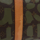 LOUIS VUITTON Monogram graffiti Keepall 50 Boston Bag Khaki M92196 Auth EC602AV-7