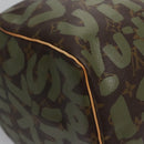 LOUIS VUITTON Monogram graffiti Keepall 50 Boston Bag Khaki M92196 Auth EC602AV-16