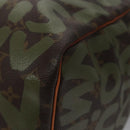 LOUIS VUITTON Monogram graffiti Keepall 50 Boston Bag Khaki M92196 Auth EC602AV-17