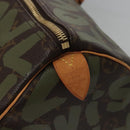 LOUIS VUITTON Monogram graffiti Keepall 50 Boston Bag Khaki M92196 Auth EC602AV-20