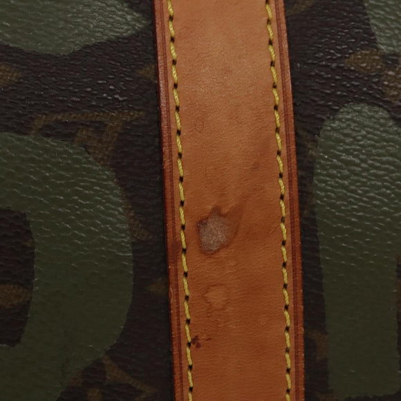 LOUIS VUITTON Monogram graffiti Keepall 50 Boston tas Khaki M92196 Auth EC602SAV