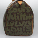 LOUIS VUITTON Monogram graffiti Keepall 50 Boston Bag Khaki M92196 Auth EC602SAV-4