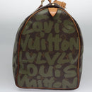 LOUIS VUITTON Monogram graffiti Keepall 50 Boston Bag Khaki M92196 Auth EC602SAV-5