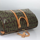 LOUIS VUITTON Monogram graffiti Keepall 50 Boston Bag Khaki M92196 Auth EC602AV-8