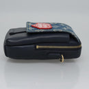 LOUIS VUITTON LV Squared Double Phone Pouch Blue M81060 LV Auth EC603A-3