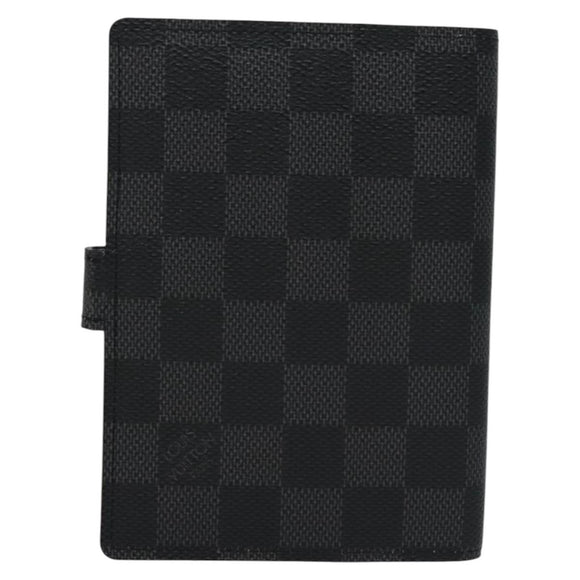 LOUIS VUITTON Damier Graphite Agenda PM Day Planner Cover R20030 LV Auth EC610