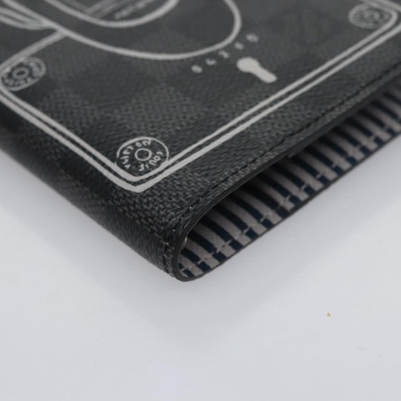 LOUIS VUITTON Damier Graphite Agenda PM Day Planner Cover R20030 LV Auth EC610