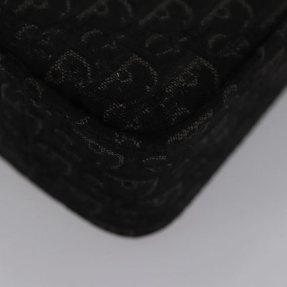Christian Dior Trotter Canvas Shoulder Pouch Black Auth EC611V