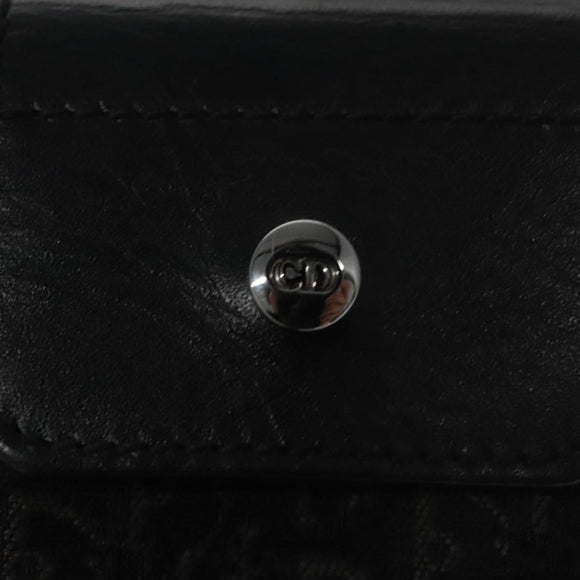 Christian Dior Trotter Canvas Shoulder Pouch Black Auth EC611V