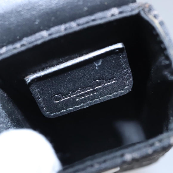 Christian Dior Trotter Canvas Shoulder Pouch Black Auth EC611V