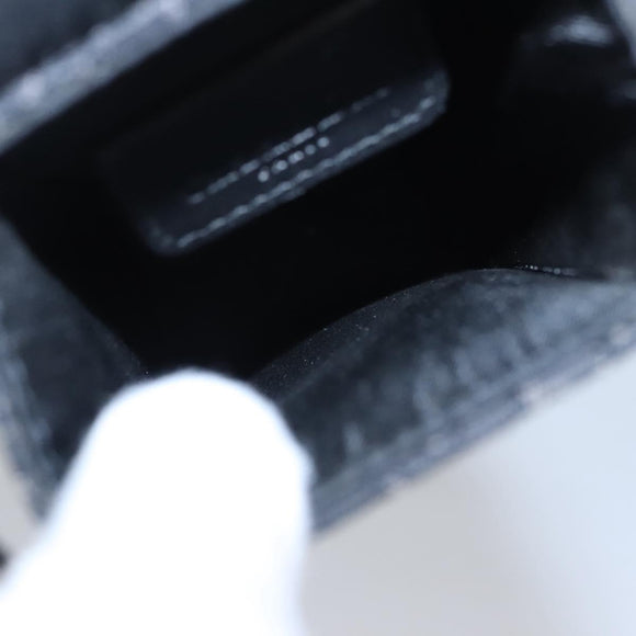 Christian Dior Trotter Canvas Shoulder Pouch Black Auth EC611V