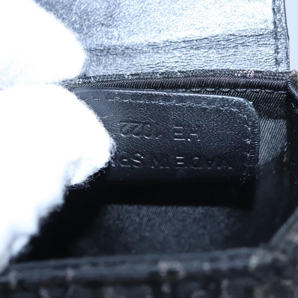 Christian Dior Trotter Canvas Shoulder Pouch Black Auth EC611V