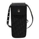Christian Dior Trotter Canvas Shoulder Pouch Black Auth EC611V-13