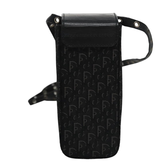 Christian Dior Trotter Canvas Shoulder Pouch Black Auth EC611V