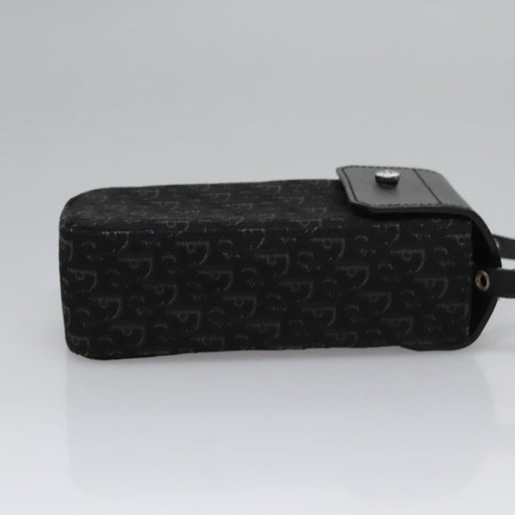 Christian Dior Trotter Canvas Shoulder Pouch Black Auth EC611V