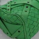 BOTTEGAVENETA INTRECCIATO Shoulder Bag Leather Green Auth EC612V-14