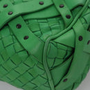 BOTTEGAVENETA INTRECCIATO Shoulder Bag Leather Green Auth EC612V-9