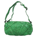 BOTTEGAVENETA INTRECCIATO Shoulder Bag Leather Green Auth EC612V-13