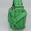 BOTTEGAVENETA INTRECCIATO Shoulder Bag Leather Green Auth EC612V-3