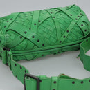 BOTTEGAVENETA INTRECCIATO Shoulder Bag Leather Green Auth EC612V-6