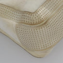 CHANEL Chain Shoulder Bag pile White CC Auth EC613-13