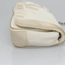 CHANEL Chain Shoulder Bag pile White CC Auth EC613-4