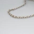 CHANEL Chain Shoulder Bag pile White CC Auth EC613-7