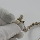 CHANEL Chain Shoulder Bag pile White CC Auth EC613-9