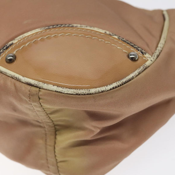 PRADA Shoulder Bag Nylon Beige Auth EC614