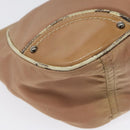 PRADA Shoulder Bag Nylon Beige Auth EC614-11