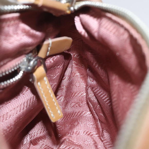 PRADA Shoulder Bag Nylon Beige Auth EC614