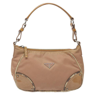 PRADA Shoulder Bag Nylon Beige Auth EC614 - 0