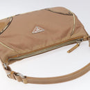 PRADA Shoulder Bag Nylon Beige Auth EC614-6