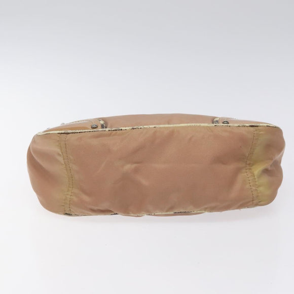 PRADA Shoulder Bag Nylon Beige Auth EC614