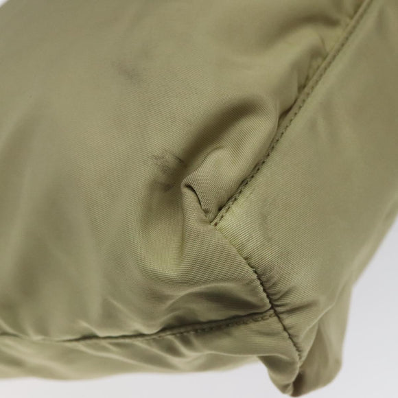 PRADA Tote Bag Nylon Beige Auth EC618