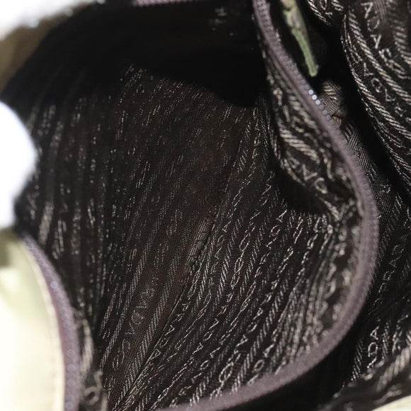 PRADA Tote Bag Nylon Beige Auth EC618