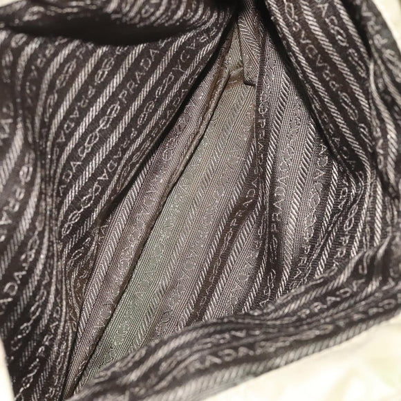 PRADA Tote Bag Nylon Beige Auth EC618