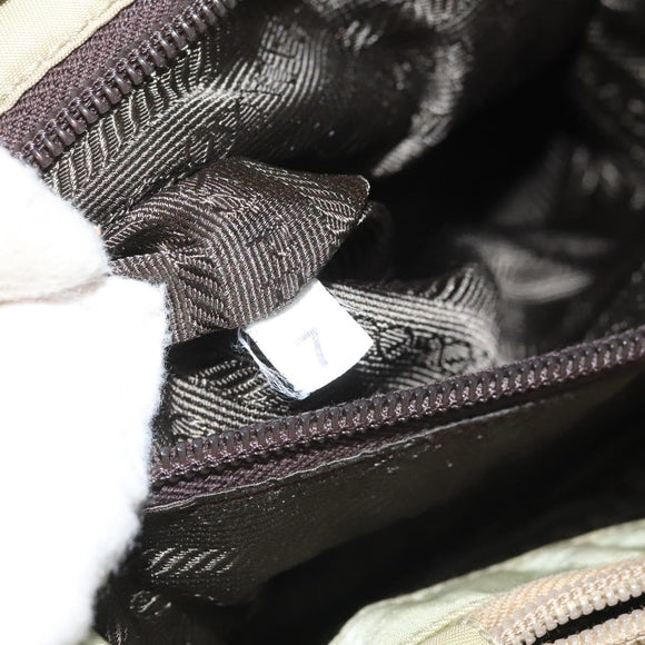 PRADA Tote Bag Nylon Beige Auth EC618
