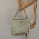 PRADA Tote Bag Nylon Beige Auth EC618-24