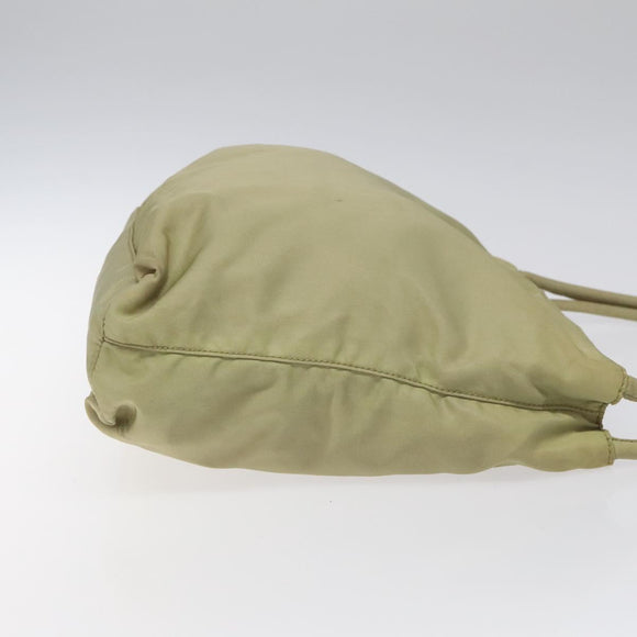 PRADA Tote Bag Nylon Beige Auth EC618