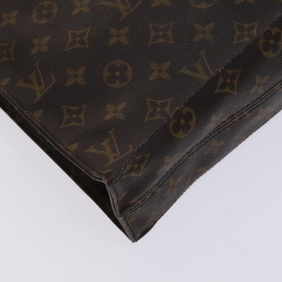 LOUIS VUITTON Monogram Sac Plat Hand Bag M51140 LV Auth EC628