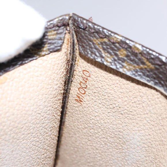 LOUIS VUITTON Monogram Sac Plat Hand Bag M51140 LV Auth EC628